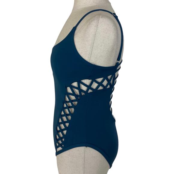 Crisscross strap one piece swimsuit by Red Carter, New ladies small bathing suit - Picture 3 of 13
